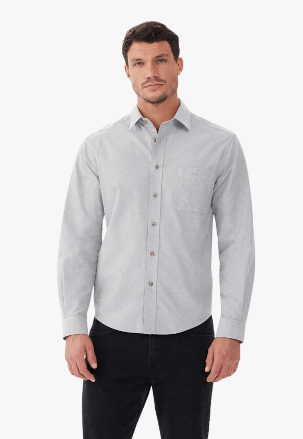 R.M. Williams CLOTHING-Mens Long Sleeve Shirts R.M. Williams Mens Collins Long Sleeve Shirt