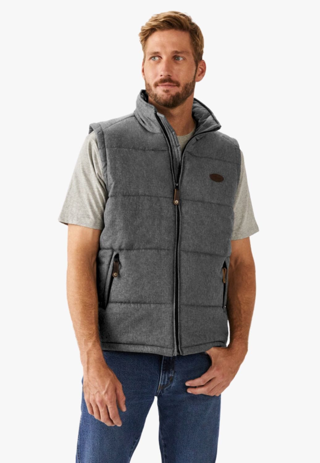 R.M. Williams CLOTHING-Mens Vests R.M. Williams Mens Patterson Creek Vest