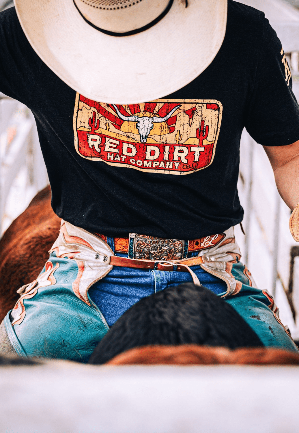 Red Dirt Hat Co. CLOTHING-MensT-Shirts Red Dirt Hat Co. Unisex Longhorn Skull T-Shirt