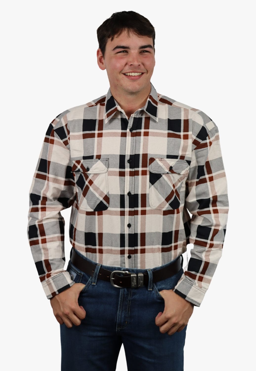 Ritemate WORKWEAR - Mens Shirts Ritemate Open Front Flanelette Shirt
