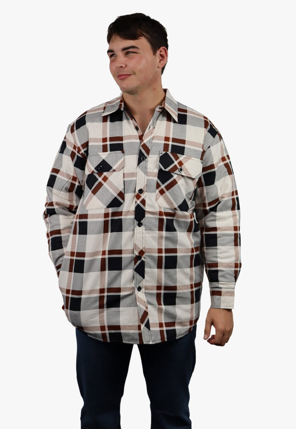 Ritemate WORKWEAR - Mens Jackets Ritemate Open Front Flannelette Quilted Shirt