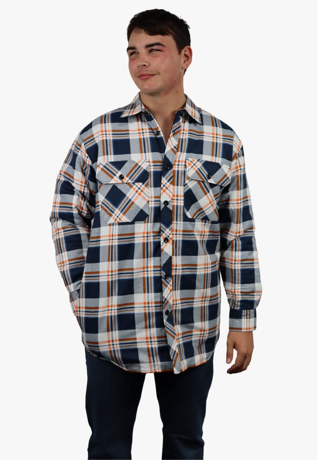 Ritemate WORKWEAR - Mens Jackets Ritemate Open Front Flannelette Quilted Shirt