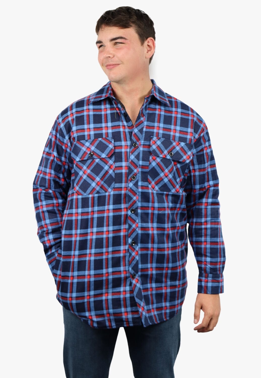 Ritemate WORKWEAR - Mens Jackets Ritemate Open Front Flannelette Quilted Shirt