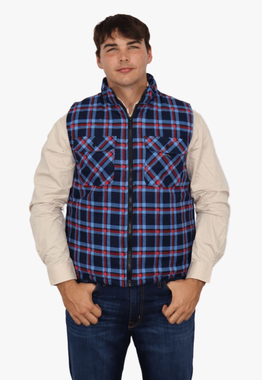 Ritemate CLOTHING - Mens Vests Ritemate Quilted Flannelette Vest