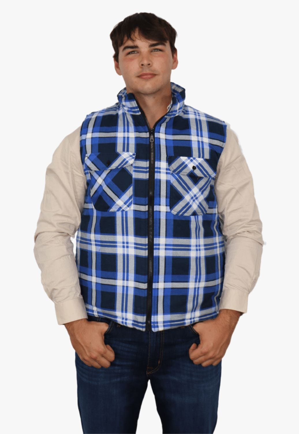Ritemate CLOTHING - Mens Vests Ritemate Quilted Flannelette Vest