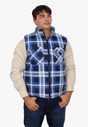 Ritemate CLOTHING - Mens Vests Ritemate Quilted Flannelette Vest