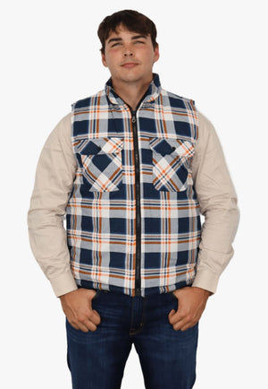 Ritemate CLOTHING - Mens Vests Ritemate Quilted Flannelette Vest