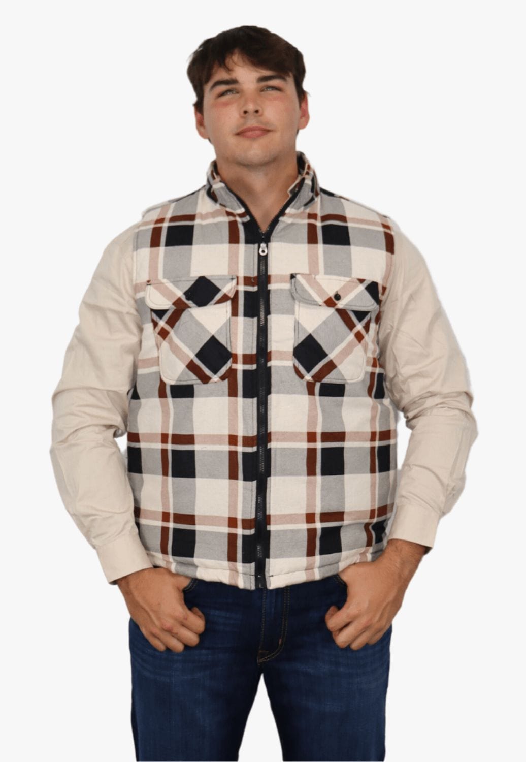Ritemate CLOTHING - Mens Vests Ritemate Quilted Flannelette Vest