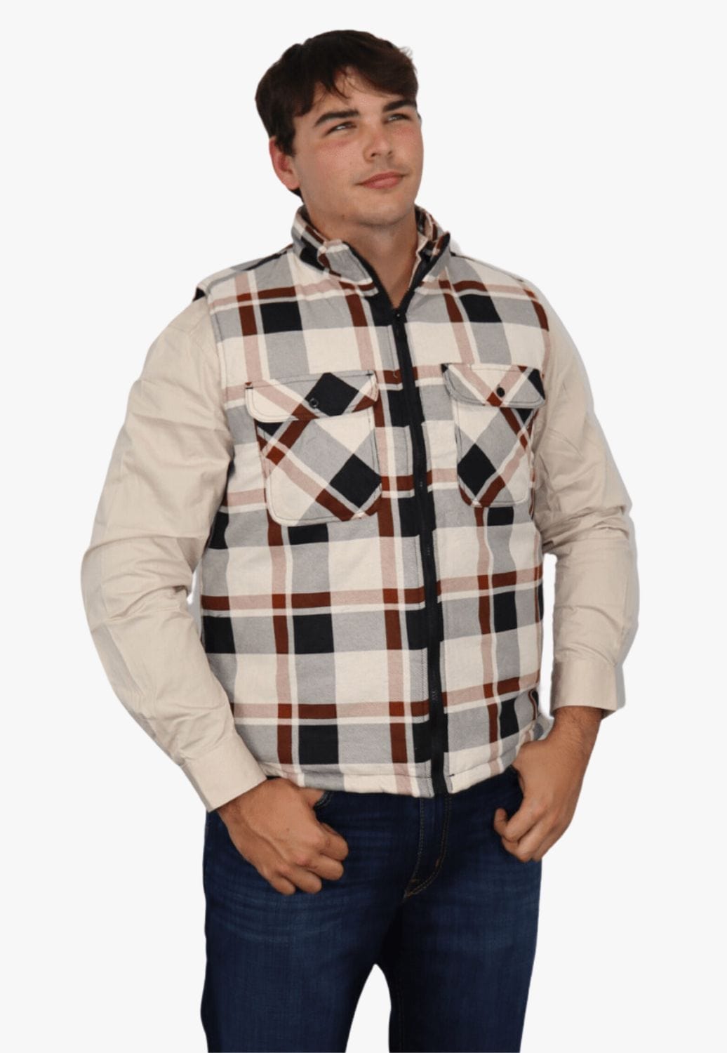 Ritemate CLOTHING - Mens Vests Ritemate Quilted Flannelette Vest
