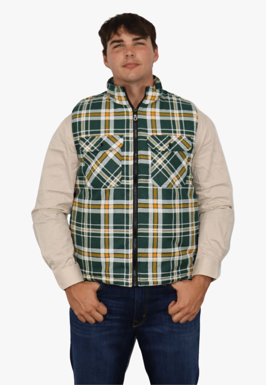 Ritemate CLOTHING - Mens Vests Ritemate Quilted Flannelette Vest