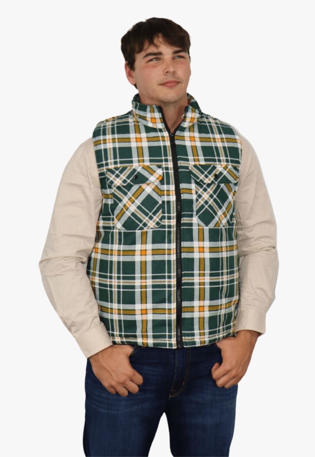 Ritemate CLOTHING - Mens Vests Ritemate Quilted Flannelette Vest