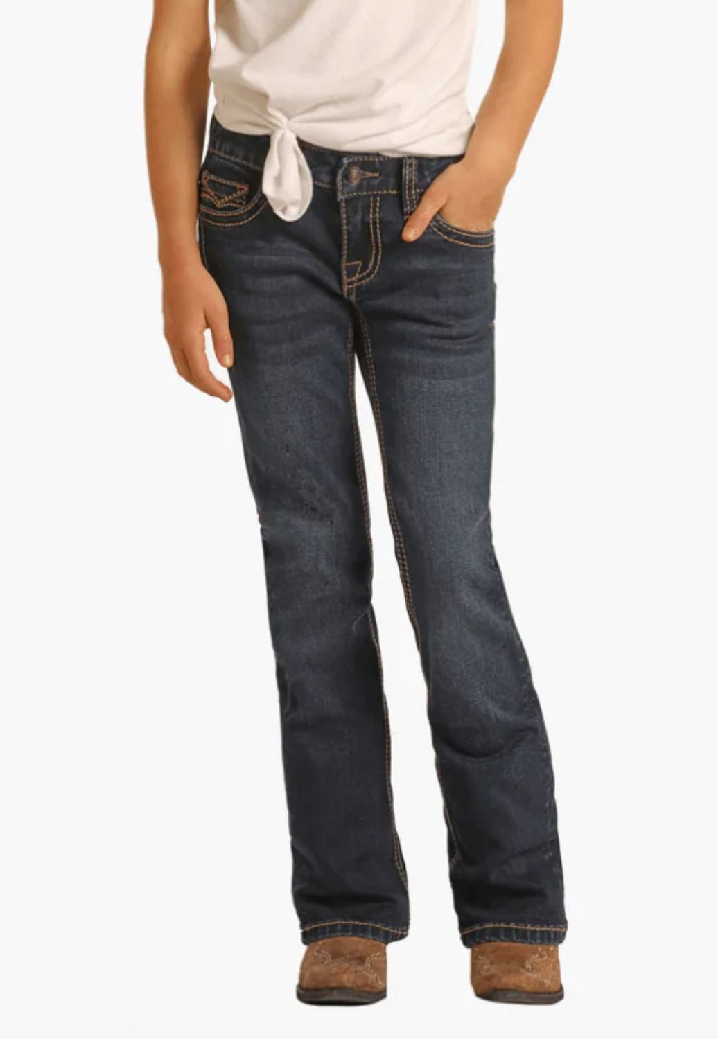 Rock and Roll CLOTHING-Girls Jeans Rock and Roll Girls Bootcut Jean