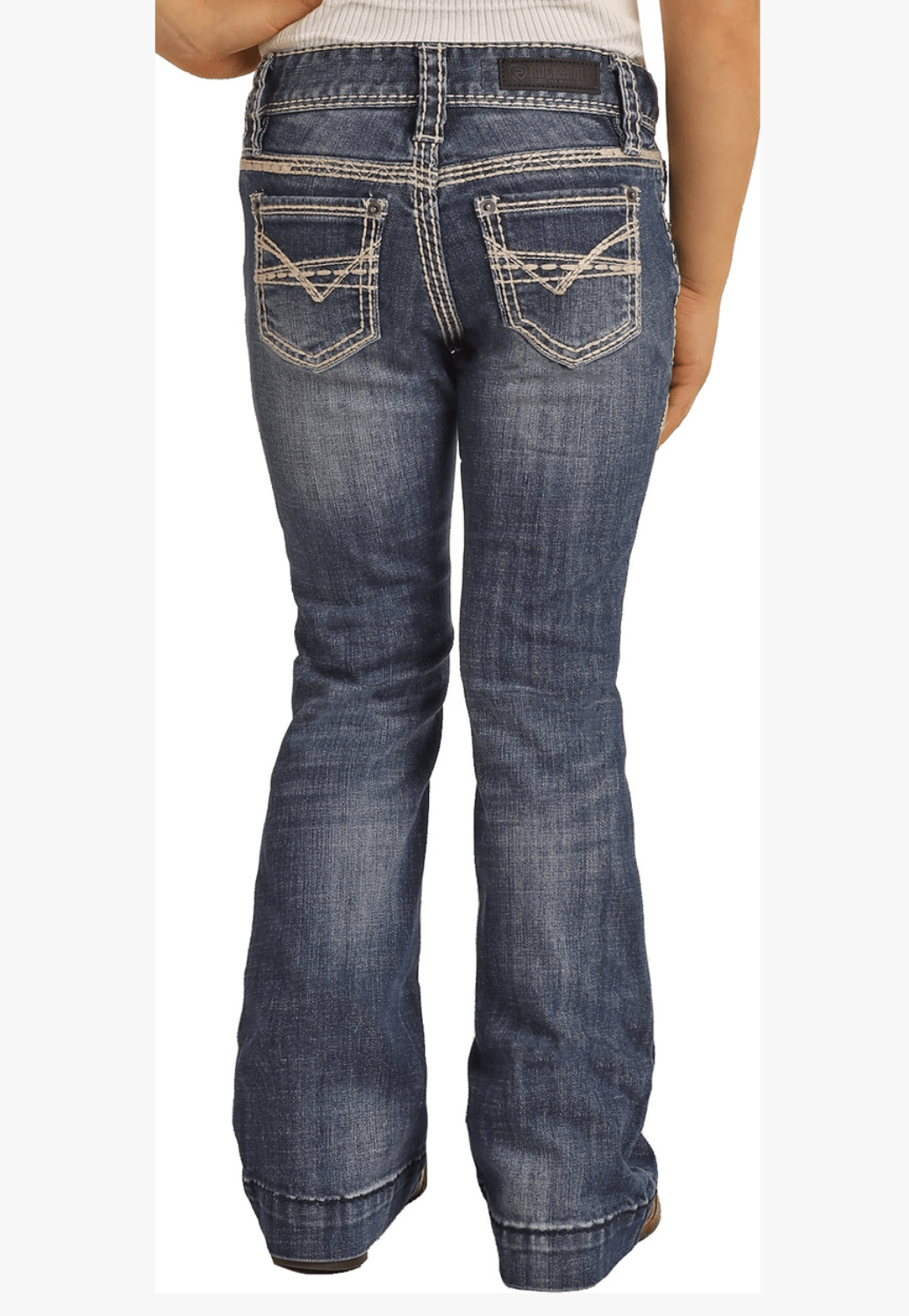 Rock and Roll CLOTHING-Girls Jeans Rock and Roll Girls Embroidered Trouser Jean