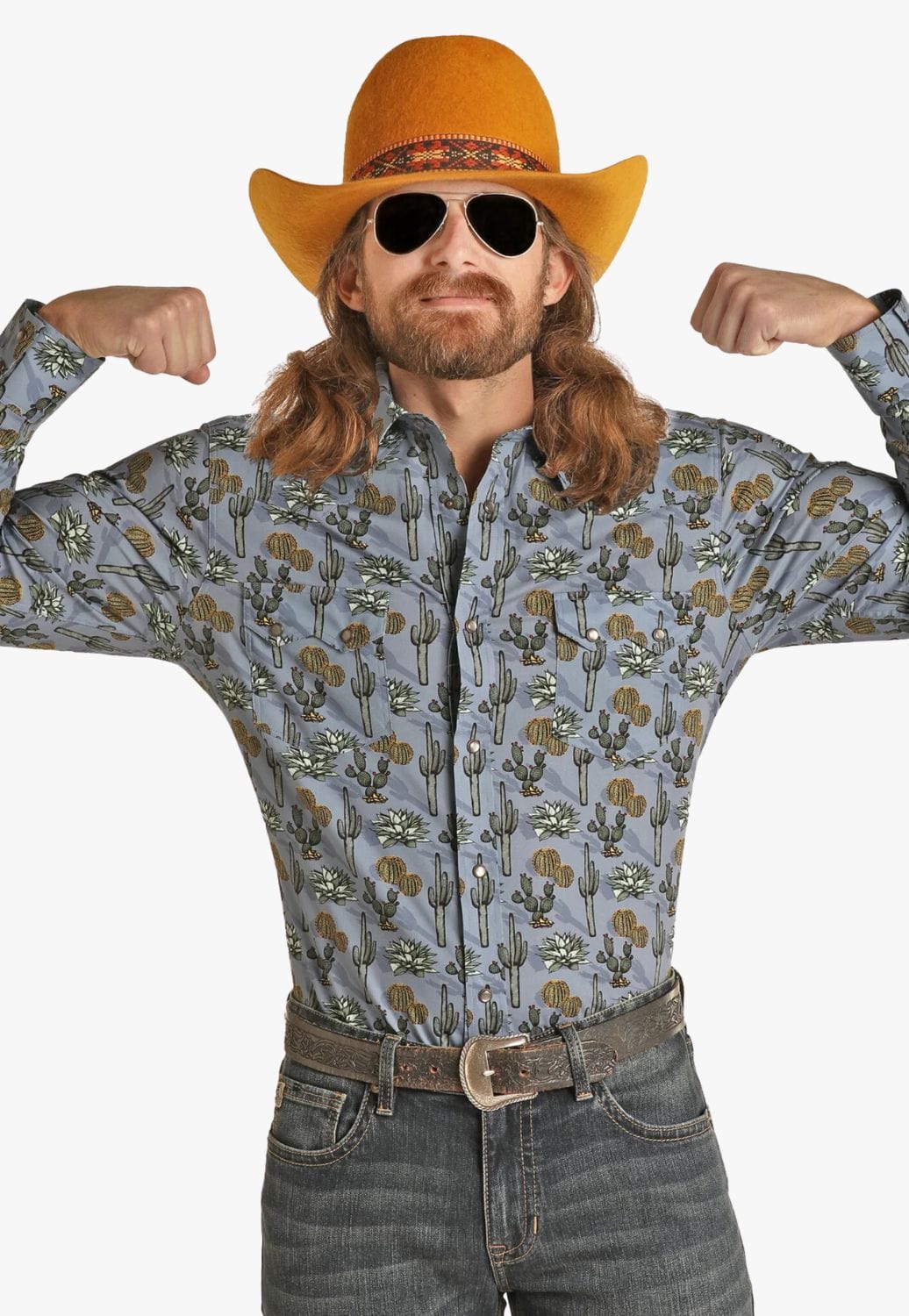 Rock and Roll CLOTHING-Mens Long Sleeve Shirts Rock and Roll Mens Dale Brisby Snap Long Sleeve Shirt