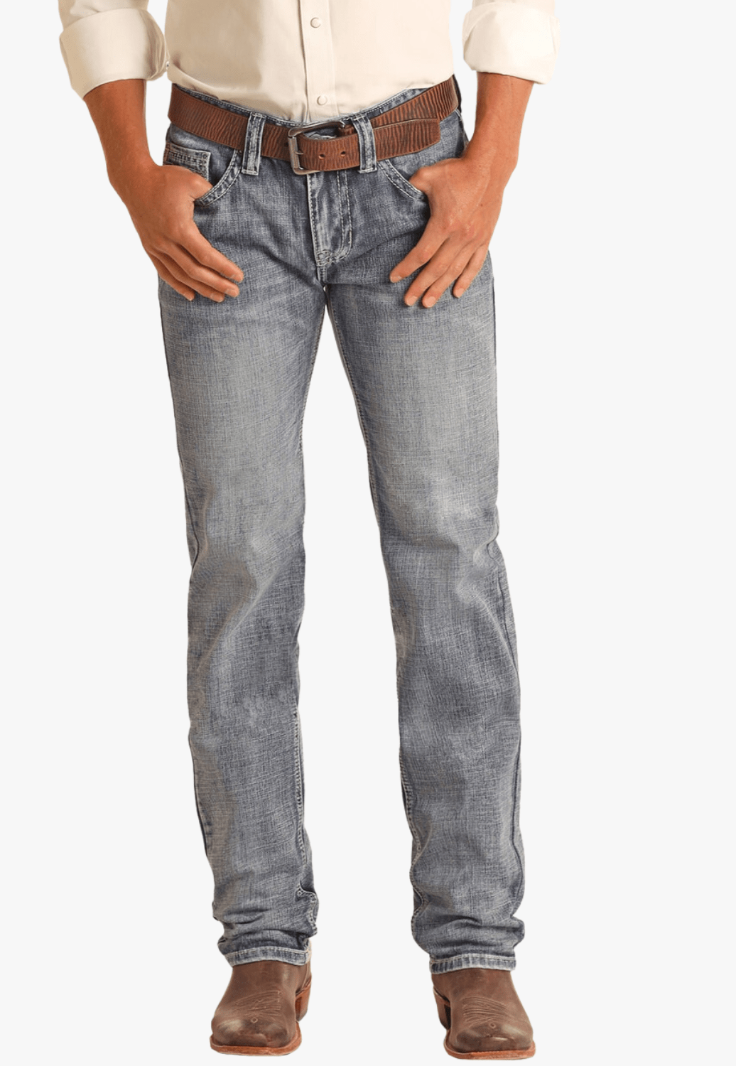 Rock and Roll CLOTHING-Mens Jeans Rock and Roll Mens Pistol Regular Bootcut Jean