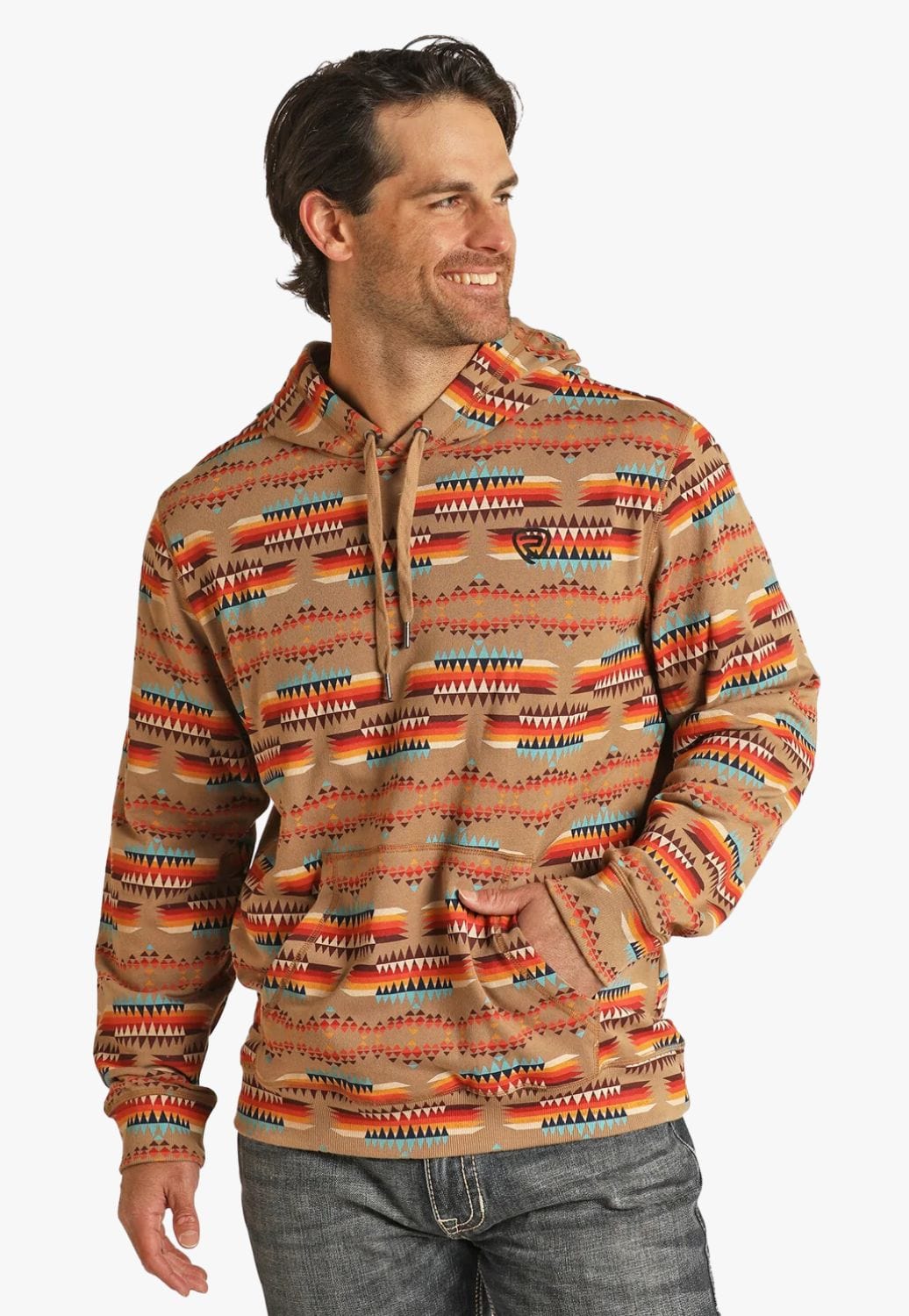 Rock and Roll CLOTHING-Mens Pullovers Rock and Roll Mens Printed Hoodie