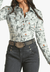 Rock and Roll CLOTHING-Womens Long Sleeve Shirts Rock and Roll Womens Dale Brisby Cactus Snap Long Sleeve Shirt