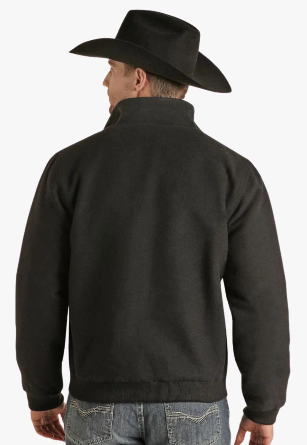 Rock and Roll CLOTHING-Mens Jackets Rock & Roll Mens Solid Cotton Bomber Jacket