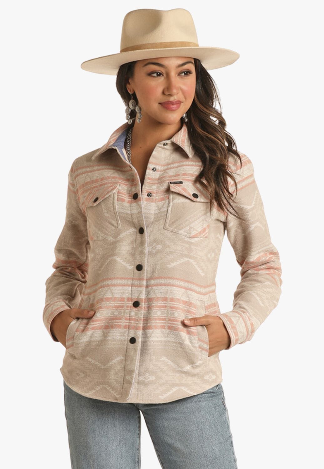 Rock and Roll CLOTHING-Womens Jackets Rock & Roll Womens Shirt Jacket