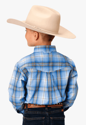 Roper CLOTHING-Boys Long Sleeve Shirts Roper Boys Amarillo Collection Long Sleeve Shirt