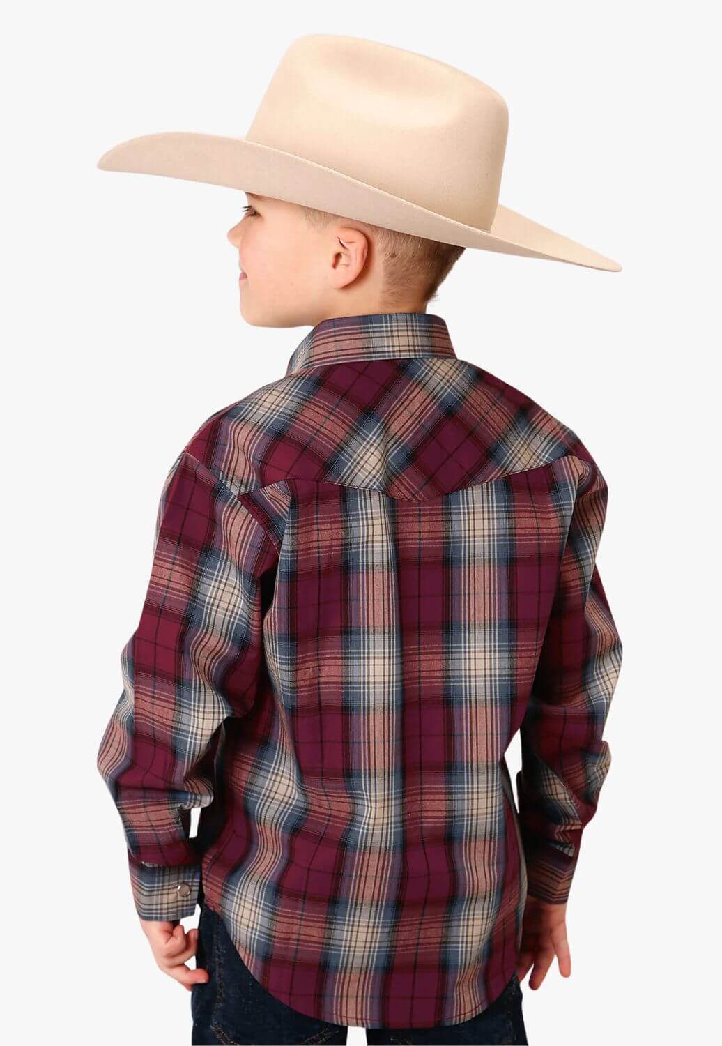 Roper CLOTHING-Boys Long Sleeve Shirts Roper Boys Amarillo Collection Long Sleeve Shirt