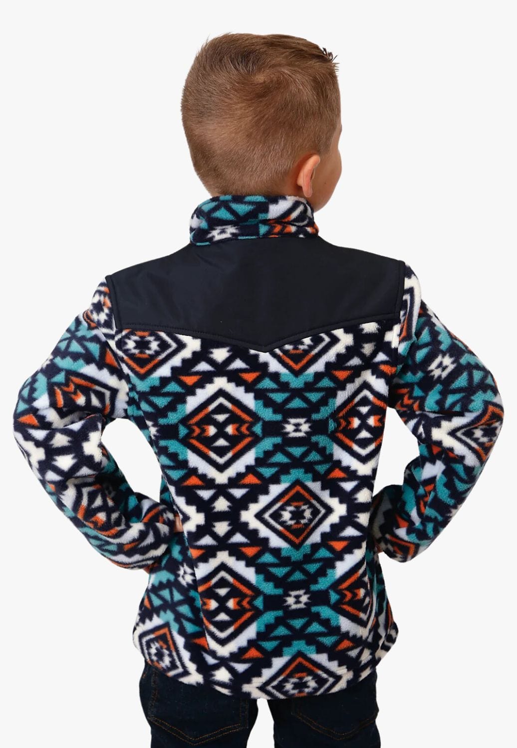 Roper CLOTHING-Boys Winter Tops Roper Boys Aztec Fleece Pullover