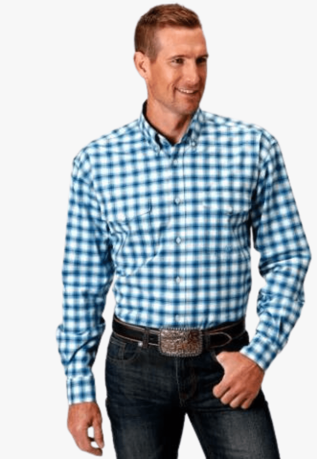 Roper CLOTHING-Mens Long Sleeve Shirts Roper Mens Amarillo Collection Long Sleeve Shirt