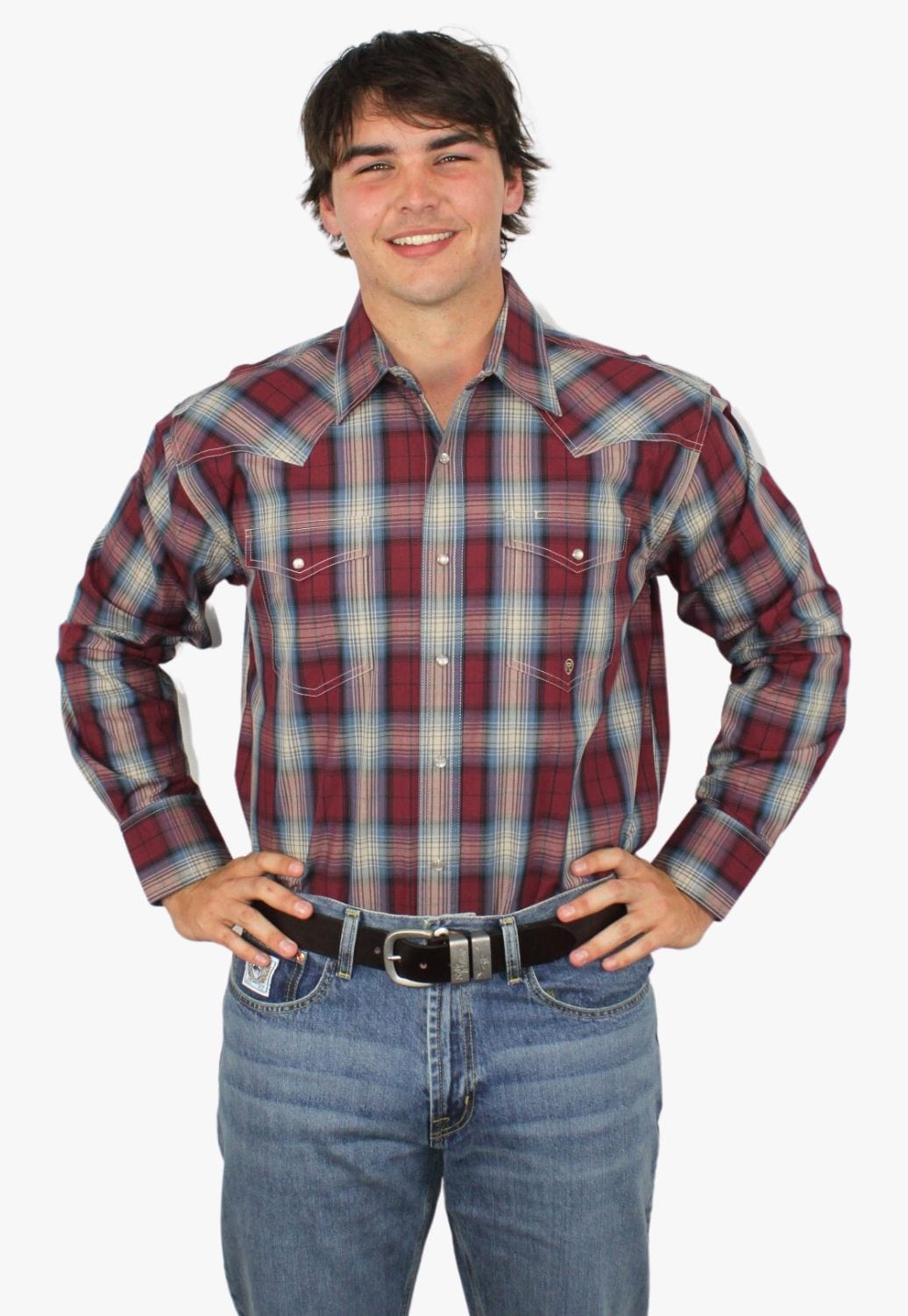Roper CLOTHING-Mens Long Sleeve Shirts Roper Mens Amarillo Collection Long Sleeve Shirt