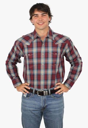 Roper CLOTHING-Mens Long Sleeve Shirts Roper Mens Amarillo Collection Long Sleeve Shirt