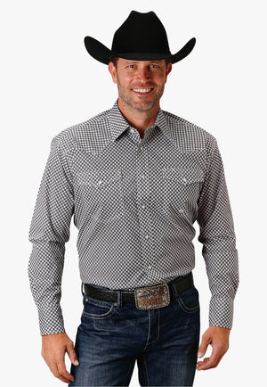 Roper CLOTHING-Mens Long Sleeve Shirts Roper Mens Amarillo Collection Long Sleeve Shirt