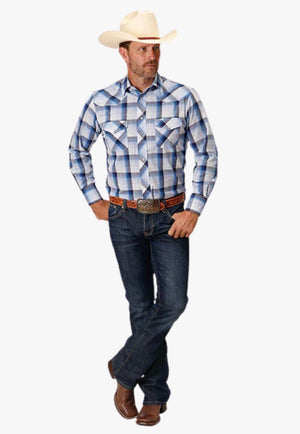 Roper CLOTHING-Mens Long Sleeve Shirts Roper Mens Karman Classic Collection Long Sleeve Shirt