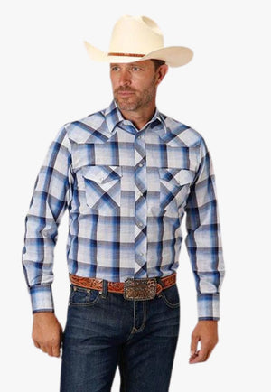Roper CLOTHING-Mens Long Sleeve Shirts Roper Mens Karman Classic Collection Long Sleeve Shirt
