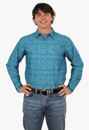 Roper CLOTHING-Mens Long Sleeve Shirts Roper Mens West Made Collection Long Sleeve Shirt