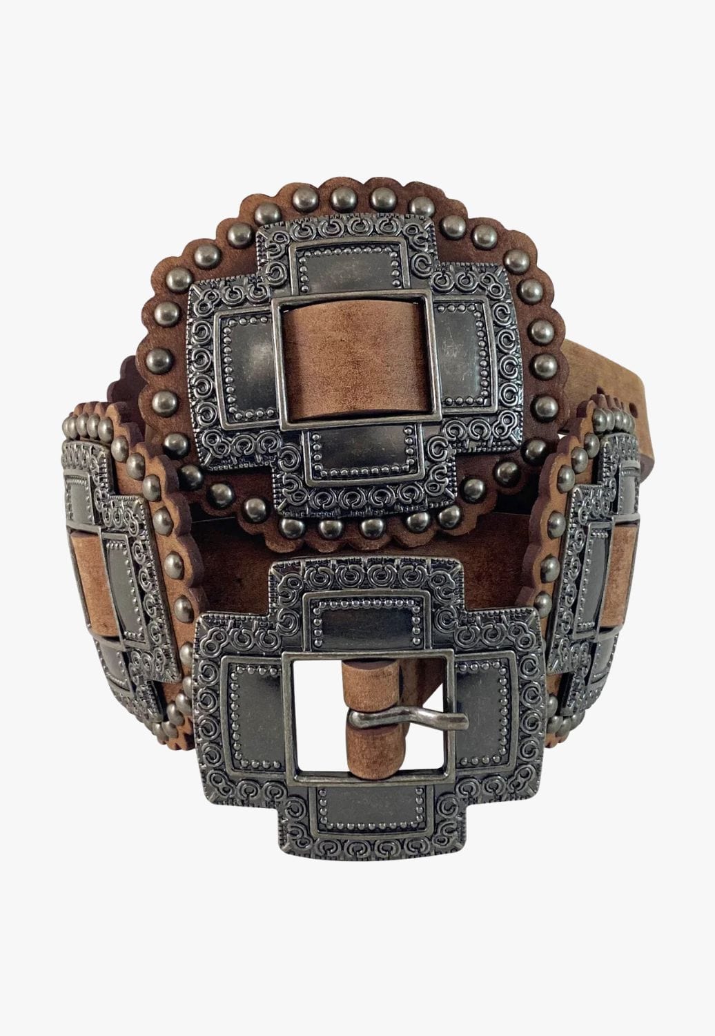 Roper CLOTHING-Womens Belts Roper Womens 1 Inch Cross Conchos Belt