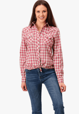 Roper CLOTHING-Womens Long Sleeve Shirts Roper Womens Karman Classic Long Sleeve Shirt