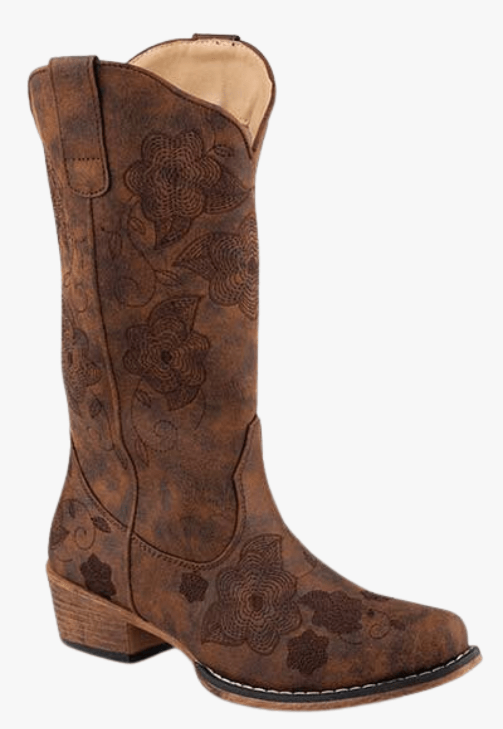 Roper FOOTWEAR - Womens Western Boots Roper Womens Riley Flowers Top Boot