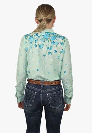 Roper CLOTHING-Womens Long Sleeve Shirts Roper Womens Studio West Collection Long Sleeve Shirt