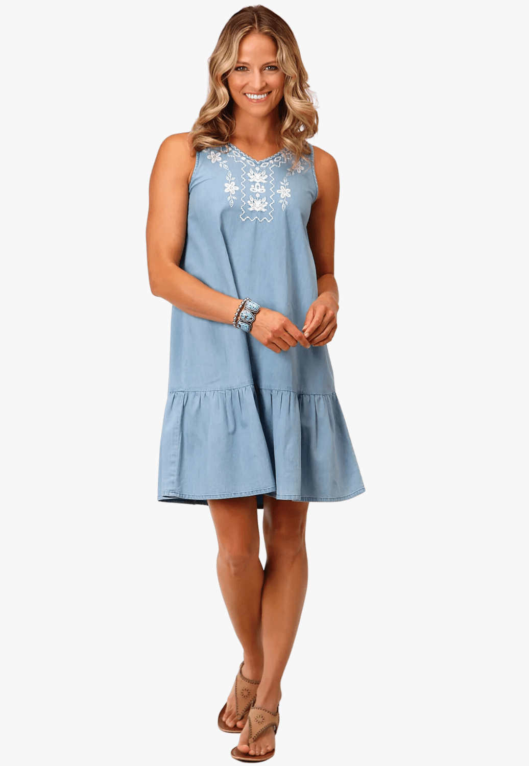 Roper CLOTHING-Womens Dresses Roper Womens Studio West Collection Sleeveless Dress