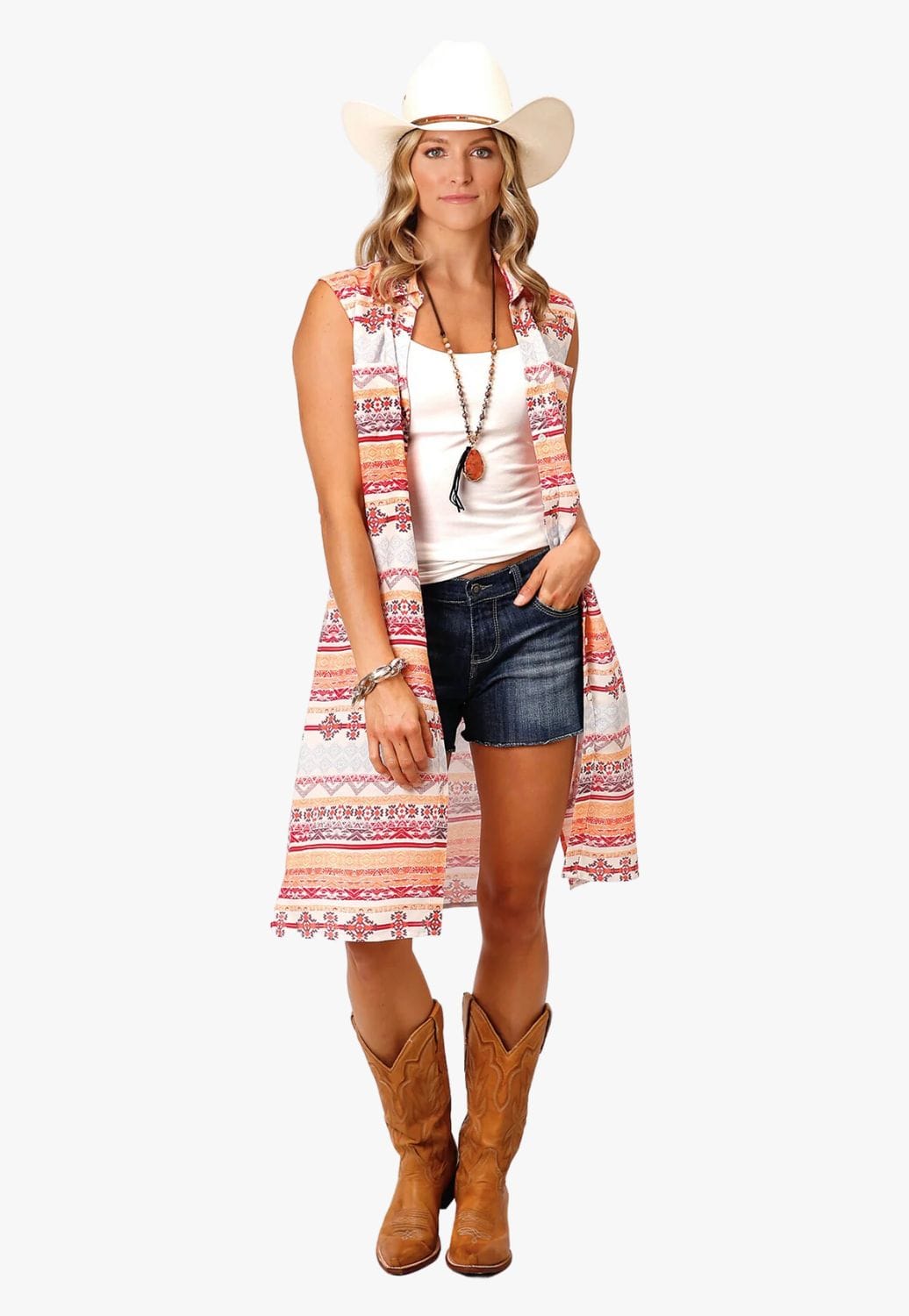 Roper CLOTHING-Womens Dresses Roper Womens Studio West Collection Sleeveless Dress