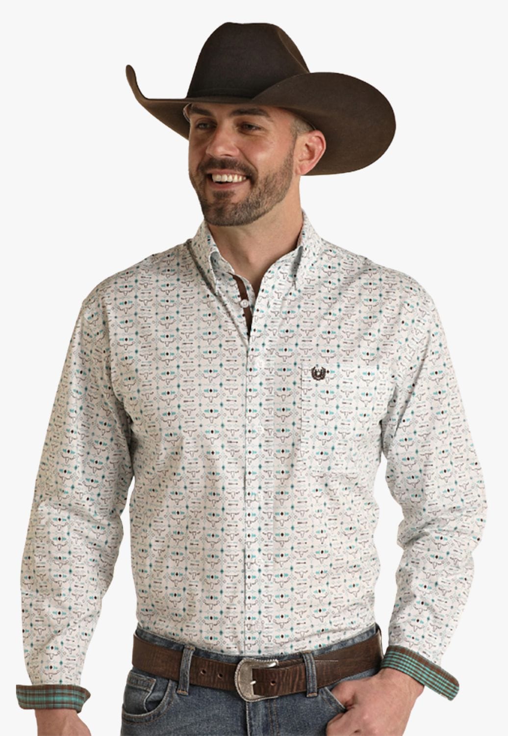 Rough Stock CLOTHING-Mens Long Sleeve Shirts Rough Stock Mens Plaid Button Down Long Sleeve Shirt