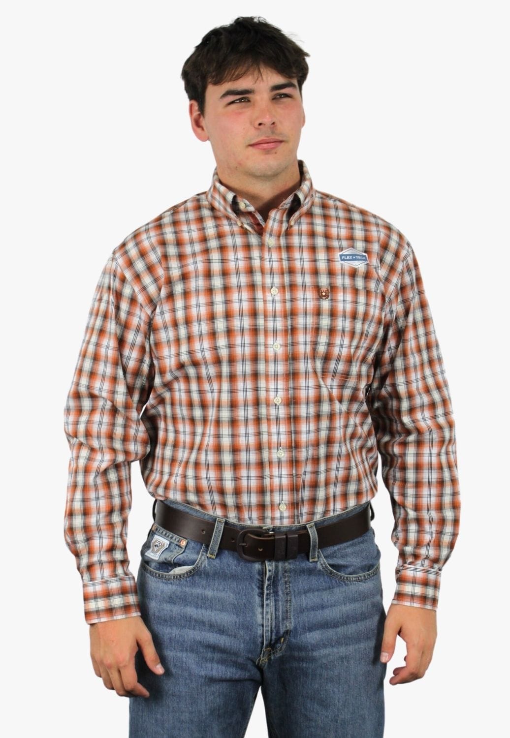 Rough Stock CLOTHING-Mens Long Sleeve Shirts Rough Stock Mens Plaid Long Sleeve Shirt