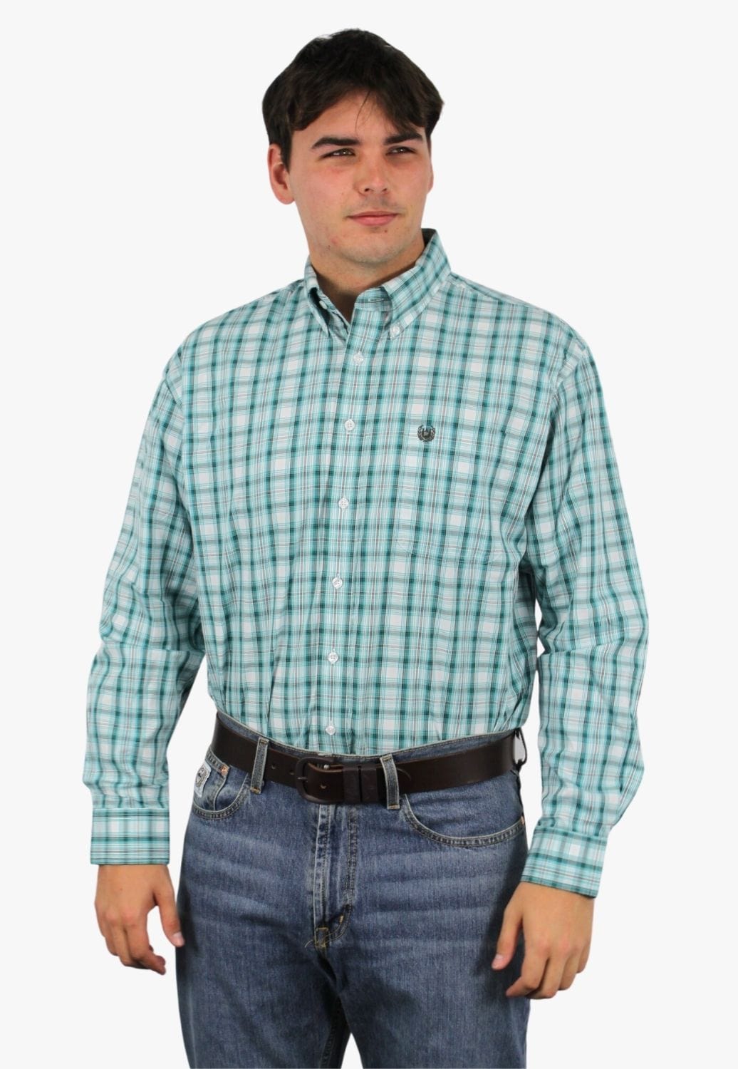 Rough Stock CLOTHING-Mens Long Sleeve Shirts Rough Stock Mens Plaid Long Sleeve Shirt