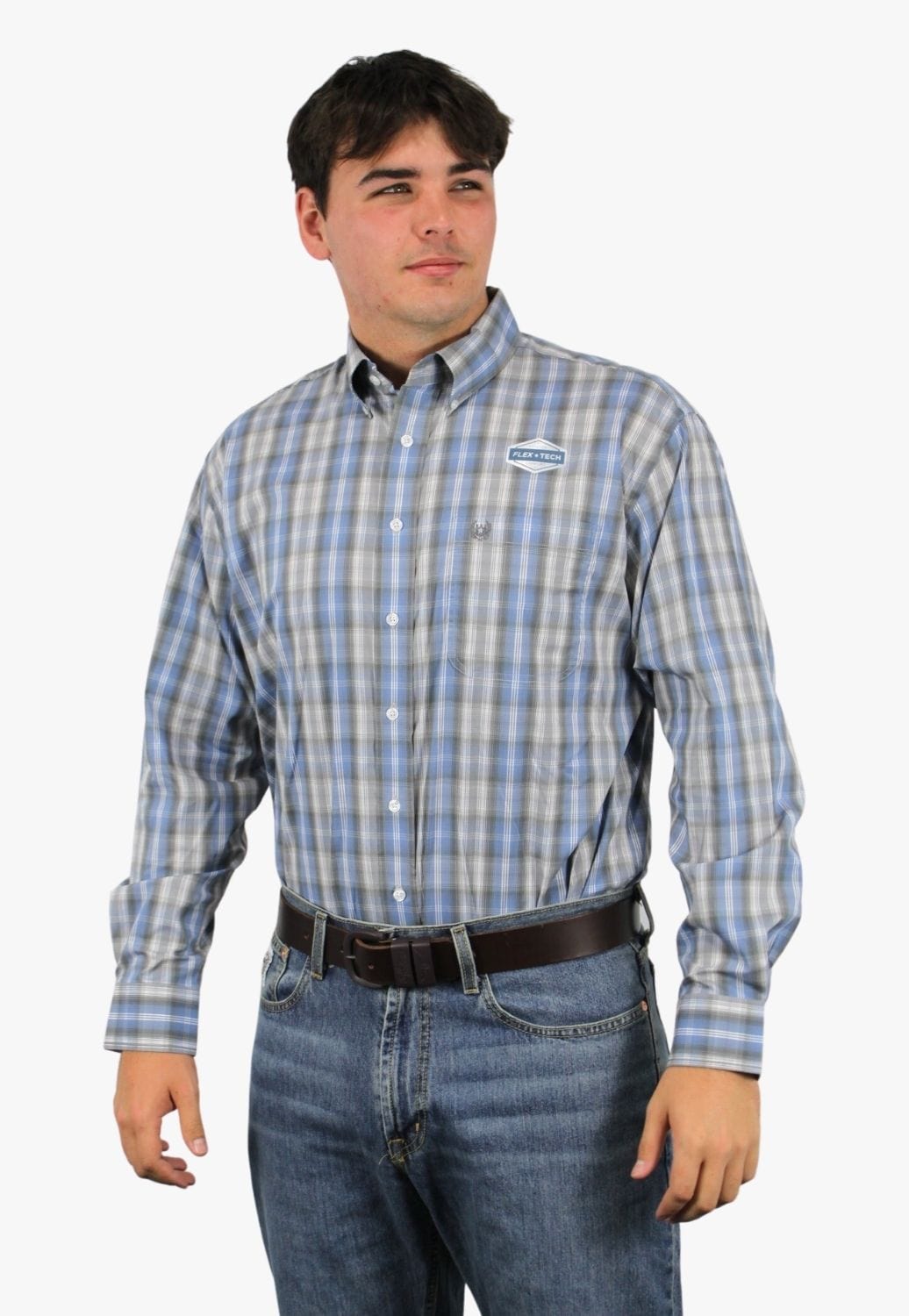 Rough Stock CLOTHING-Mens Long Sleeve Shirts Rough Stock Mens Plaid Long Sleeve Shirt