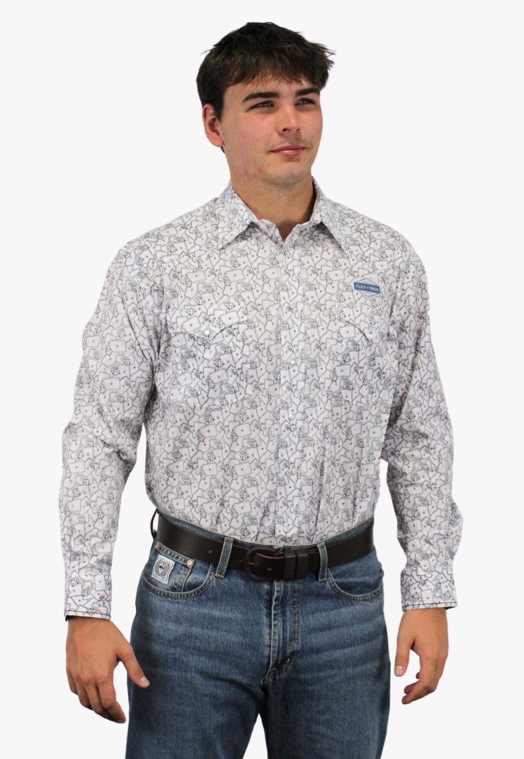 Rough Stock CLOTHING-Mens Long Sleeve Shirts Rough Stock Mens Snap Long Sleeve Shirt