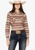 Rough Stock CLOTHING-Womens Long Sleeve Shirts Rough Stock Womens Aztec Snap Long Sleeve Shirt