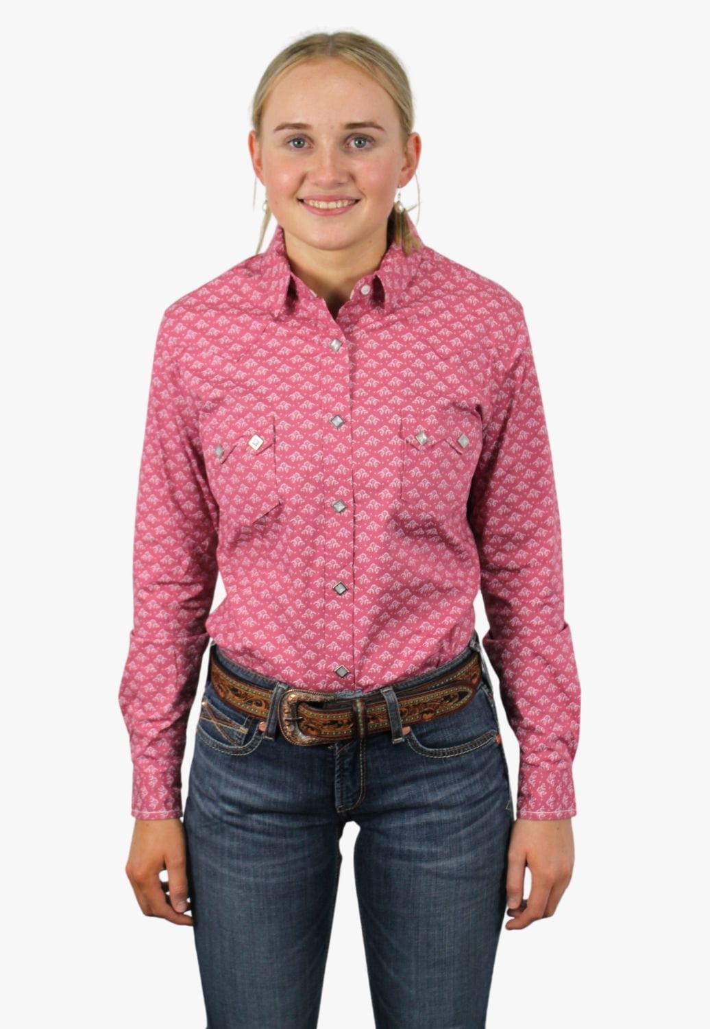 Rough Stock CLOTHING-Womens Long Sleeve Shirts Rough Stock Womens Plaid Long Sleeve Shirt