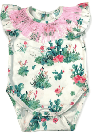 Shea Baby CLOTHING-Infants Shea Baby Cactus Fringe Onesie