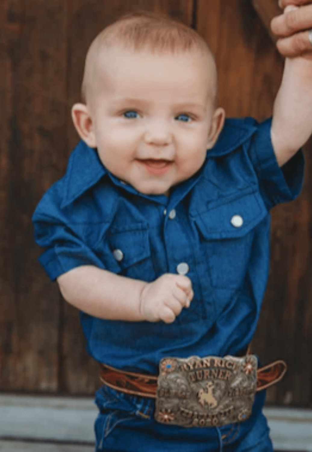 Shea Baby CLOTHING-Infants Shea Baby Denim Onesie