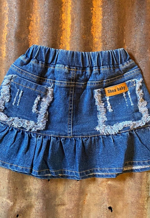 Shea Baby CLOTHING-Infants Shea Baby Denim Skirt