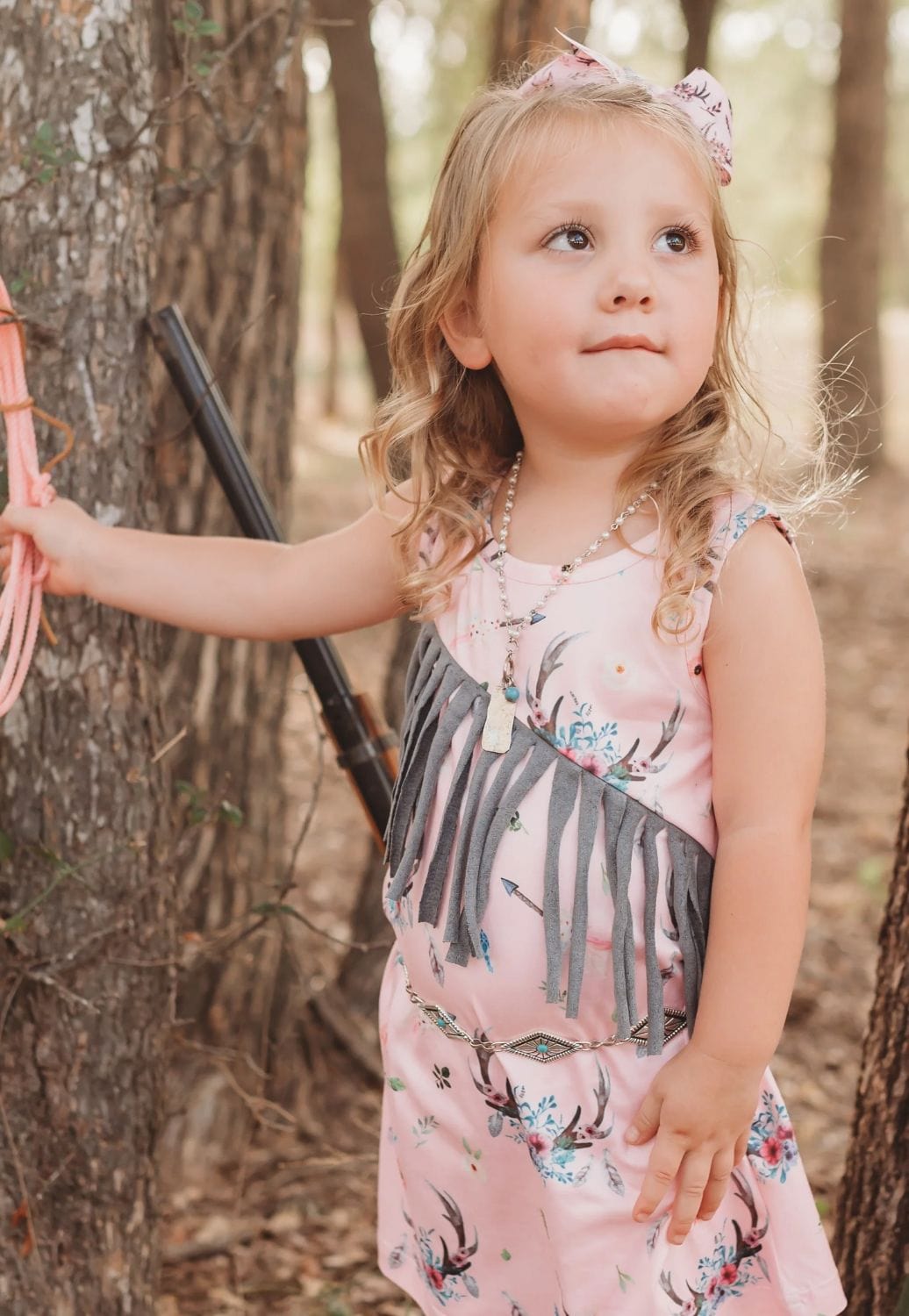 Shea Baby CLOTHING-Infants Shea Baby Floral Antler Dress